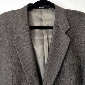Mani by Armani‎ Sport Coat Blazer Size 42L Gray Wool Silk Suit Jacket